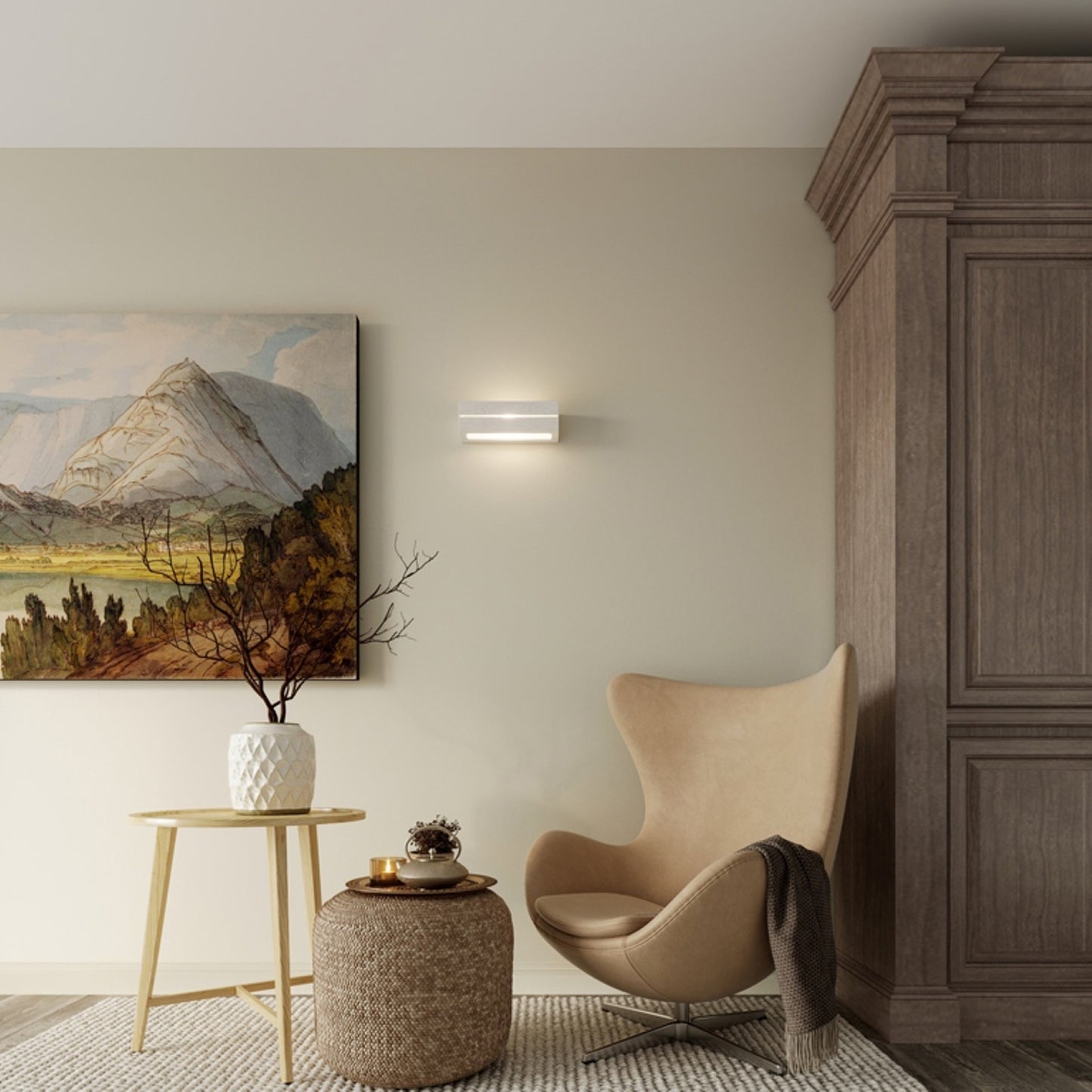 VEGA wandlamp line wit