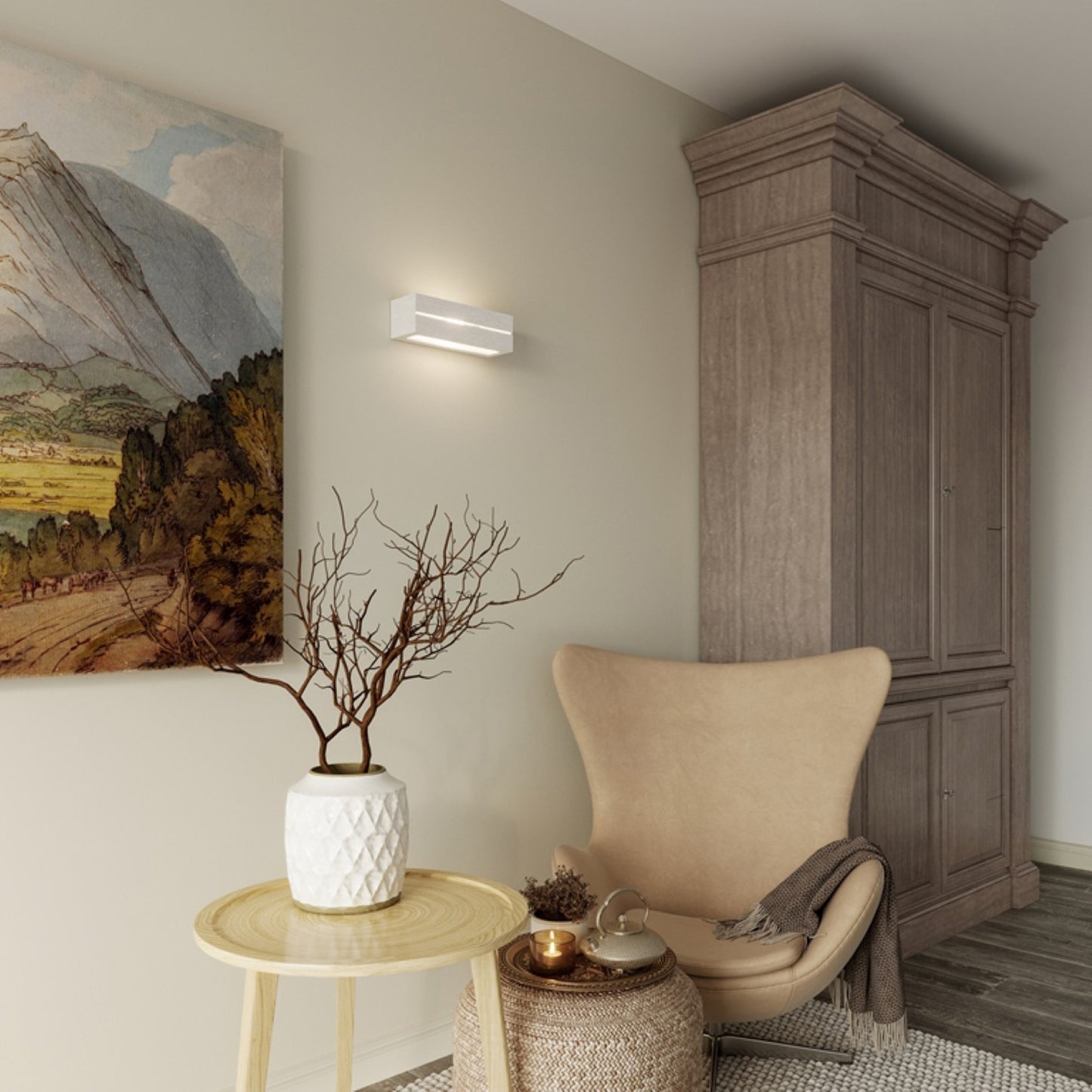VEGA wandlamp line wit