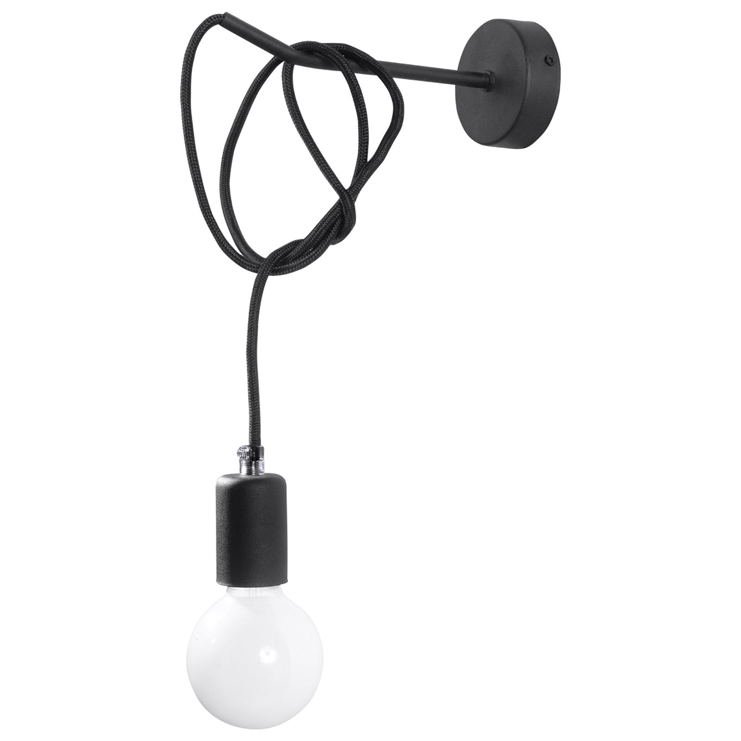 EDISON wandlamp zwart