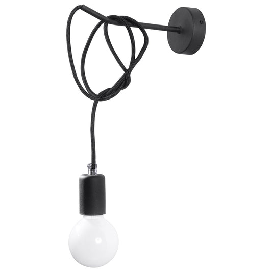 EDISON wandlamp zwart