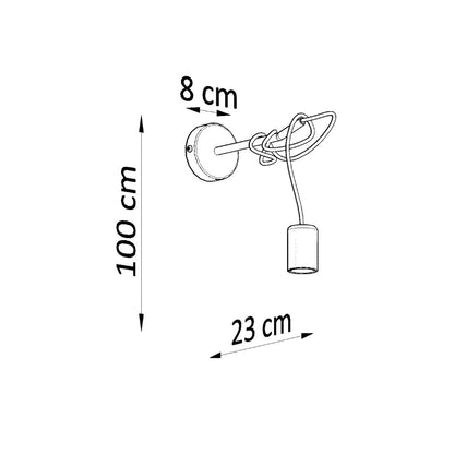 EDISON wandlamp zwart
