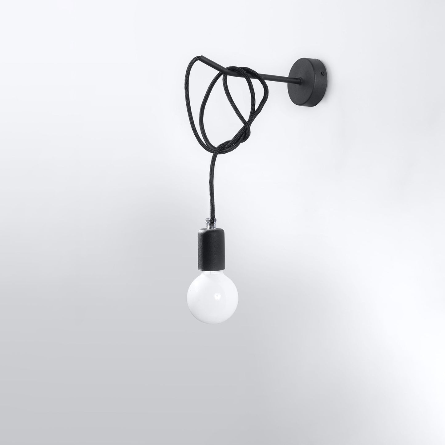EDISON wandlamp zwart