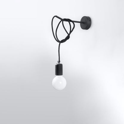EDISON wandlamp zwart