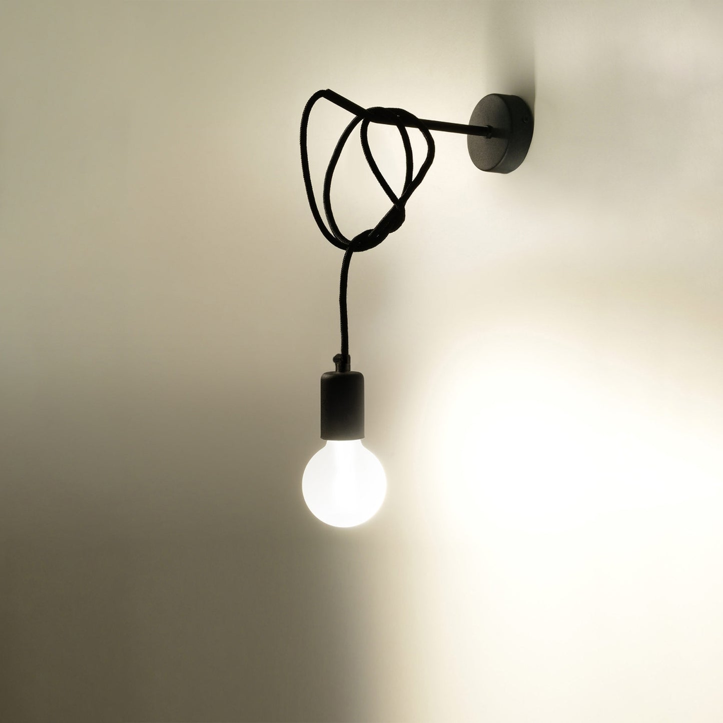 EDISON wandlamp zwart