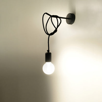 EDISON wandlamp zwart