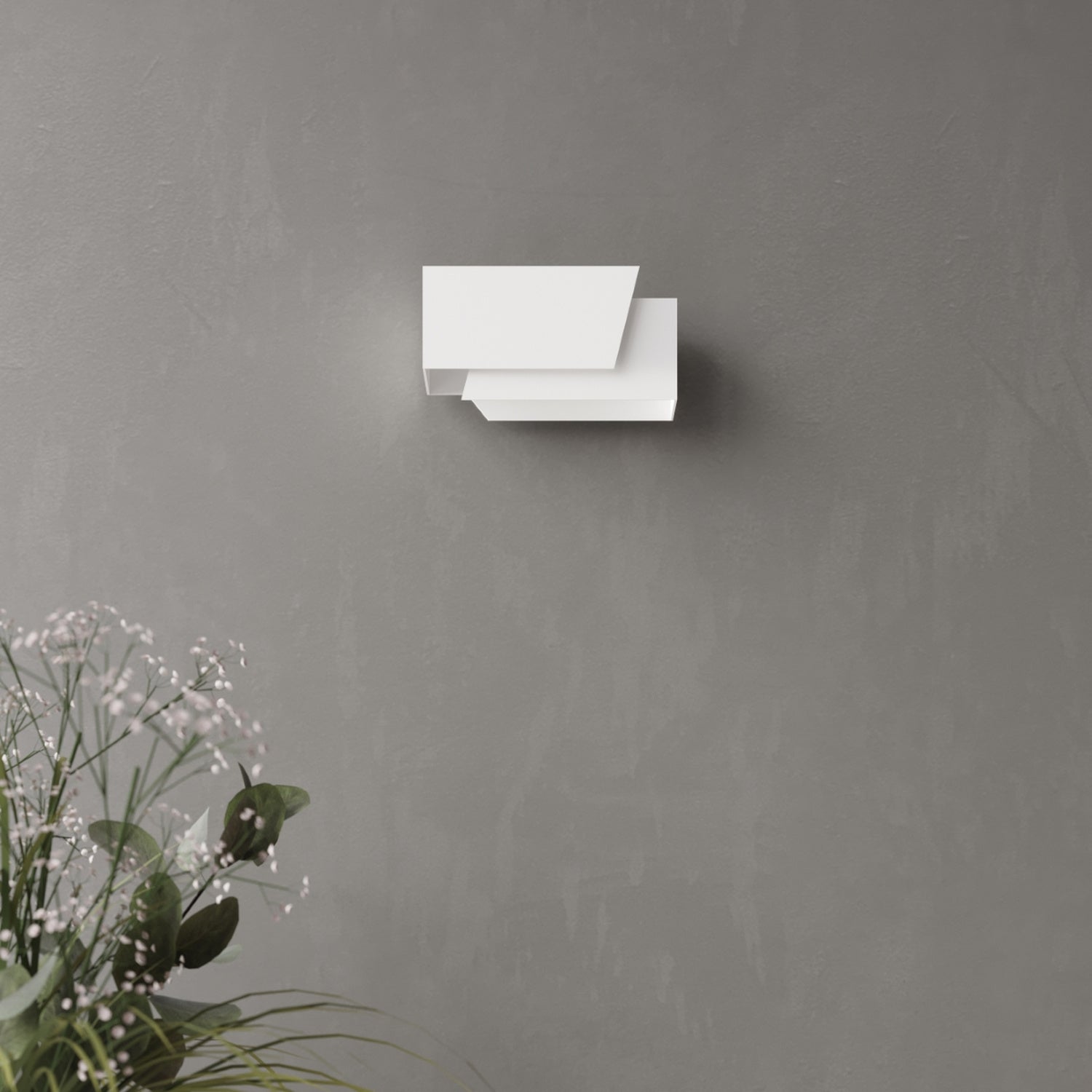PIEGARE langwerpige wandlamp wit