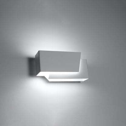 PIEGARE langwerpige wandlamp wit
