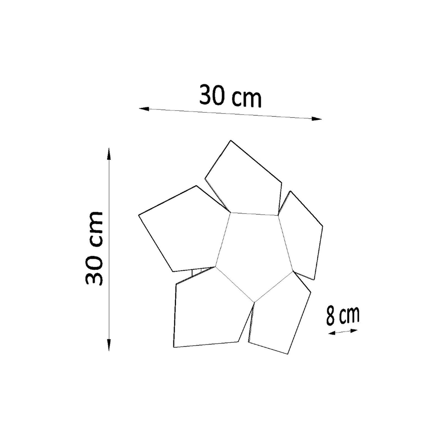 PENTA wandlamp zwart