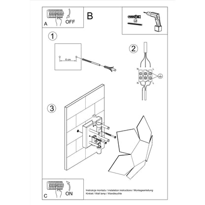 PENTA wandlamp zwart