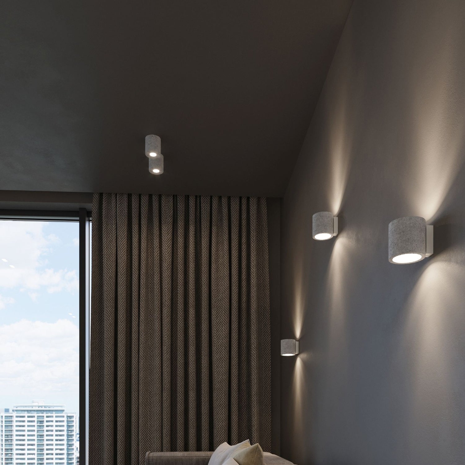 ORBIS wandlamp beton grijs