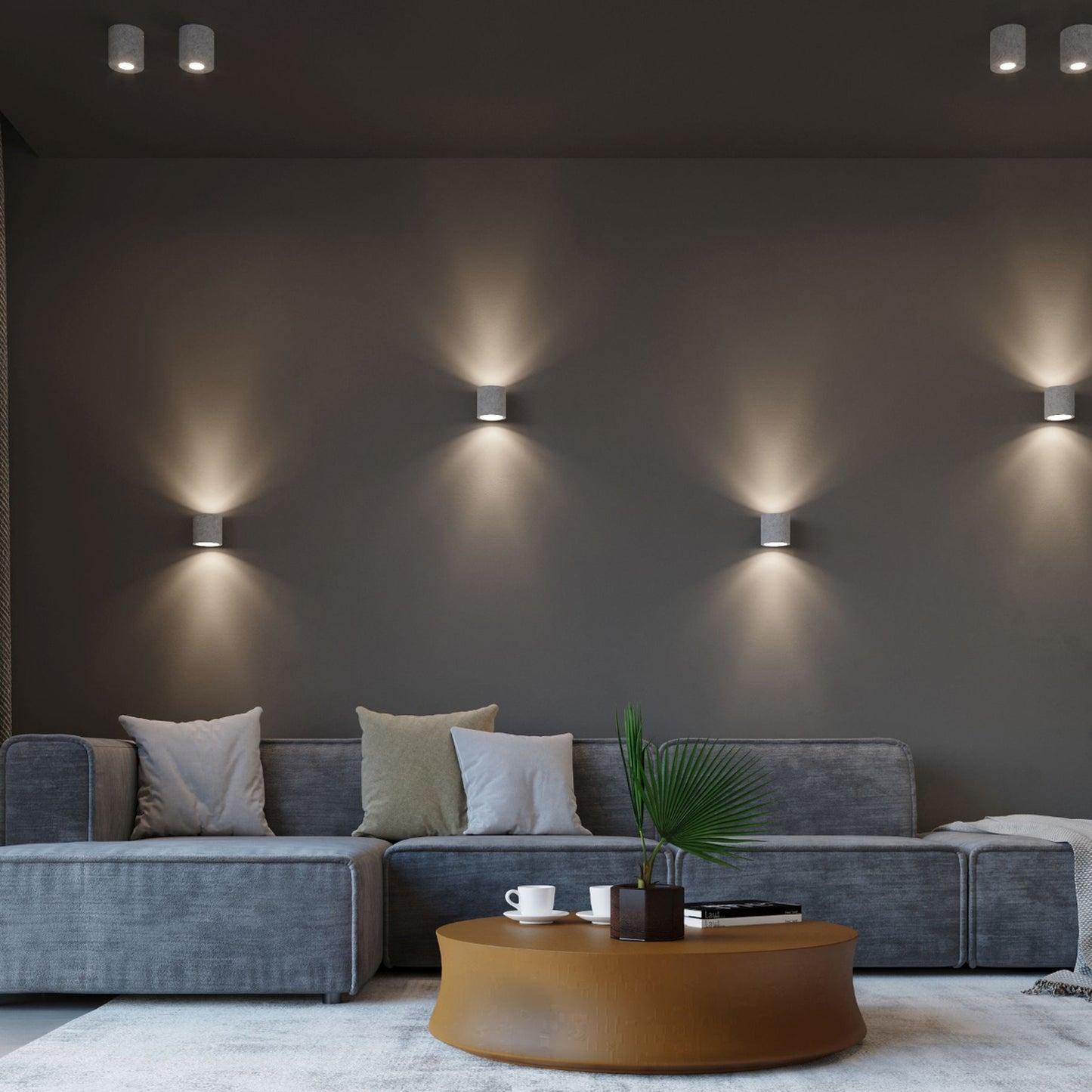 ORBIS wandlamp beton grijs