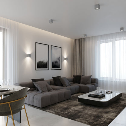 QUAD wandlamp beton grijs