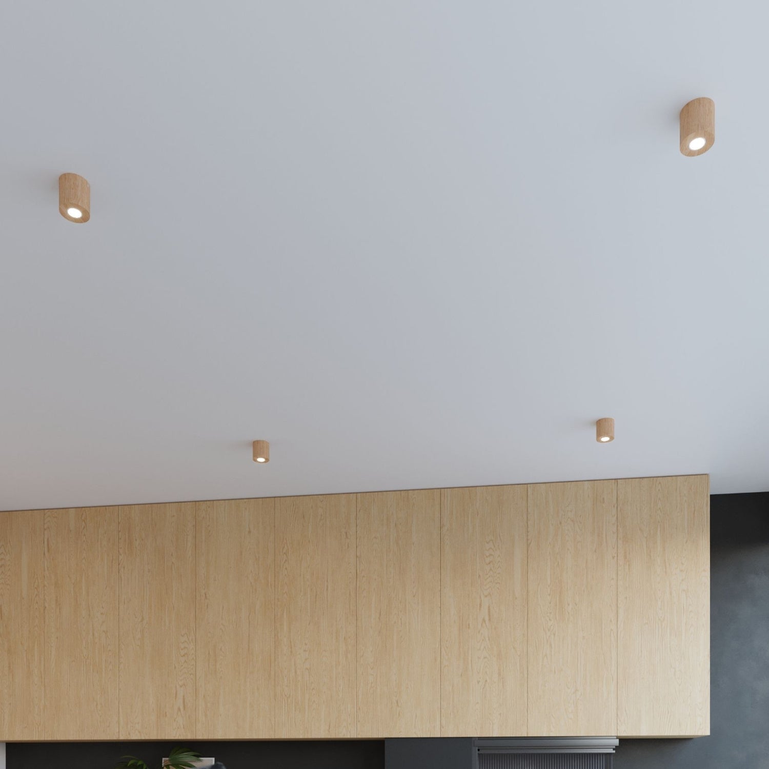 ORBIS wandlamp beton naturel hout