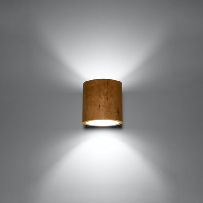 ORBIS wandlamp beton naturel hout