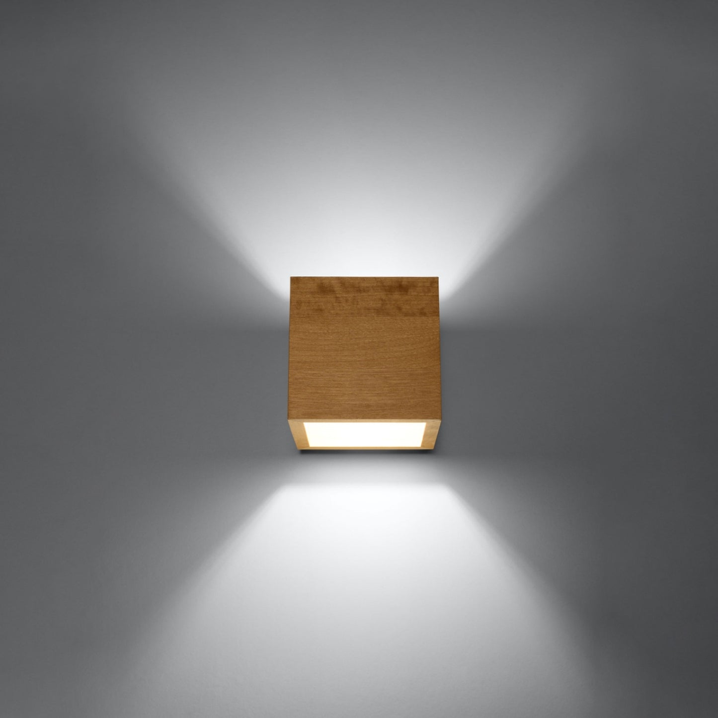 QUAD wandlamp beton naturel hout