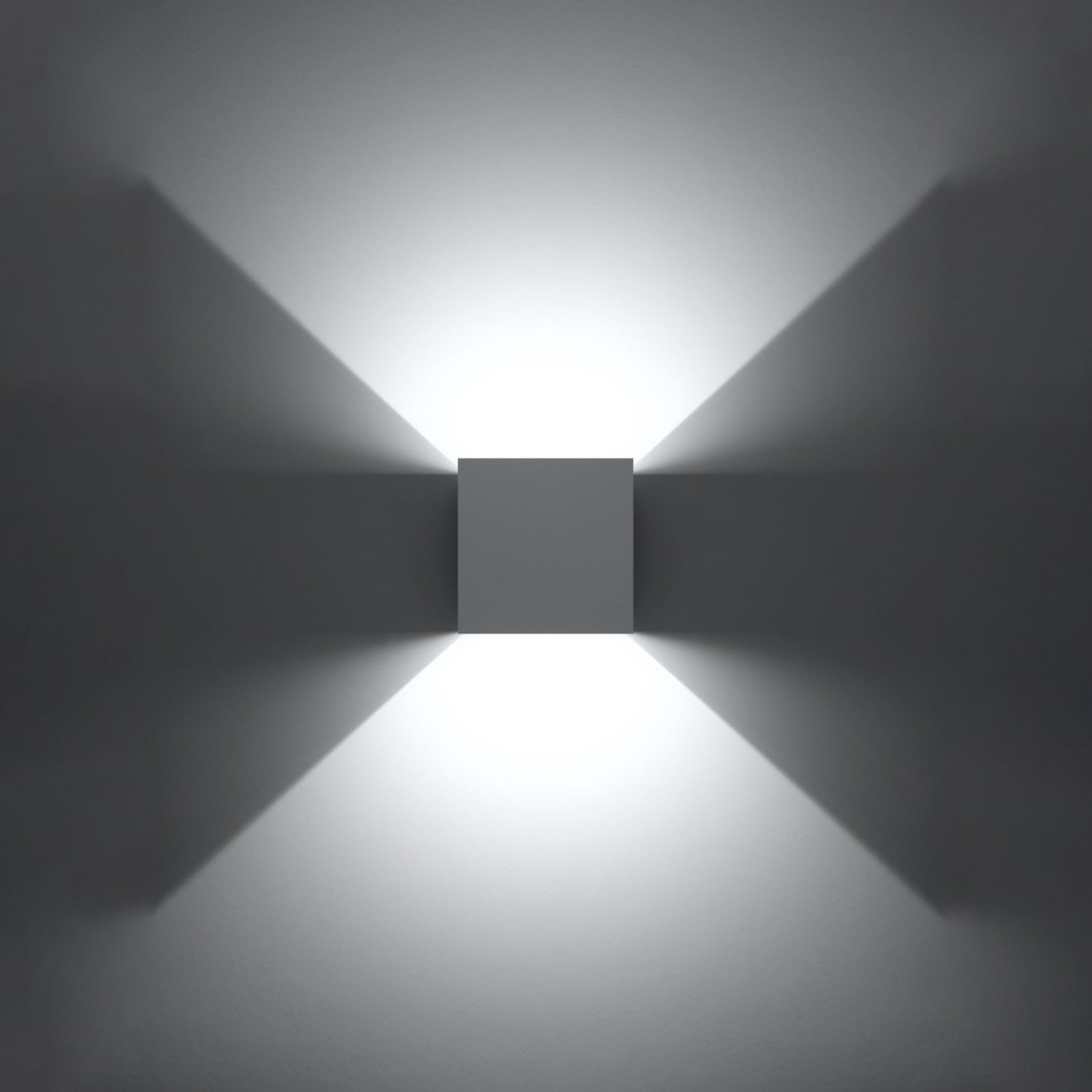LUCA vierkante wandlamp wit led ip54