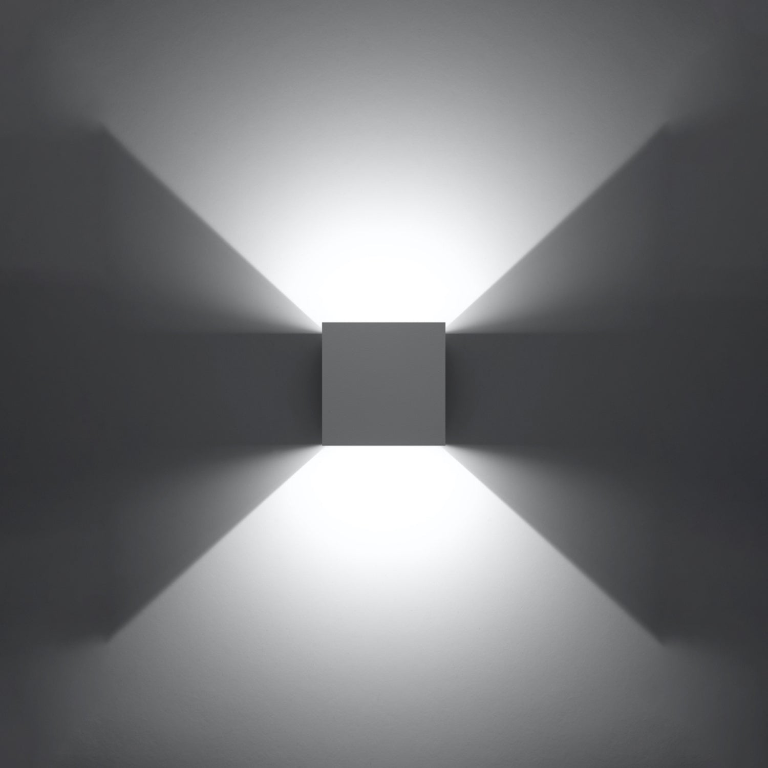 LUCA vierkante wandlamp wit led ip54
