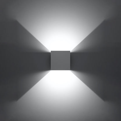 LUCA vierkante wandlamp wit led ip54