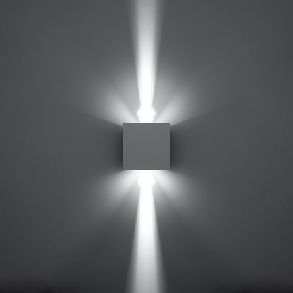 LUCA vierkante wandlamp wit led ip54
