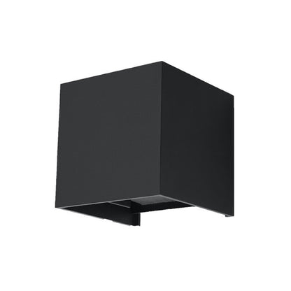 LUCA vierkante wandlamp zwart led ip54