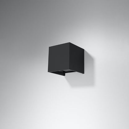 LUCA vierkante wandlamp zwart led ip54