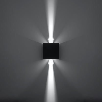 LUCA vierkante wandlamp zwart led ip54
