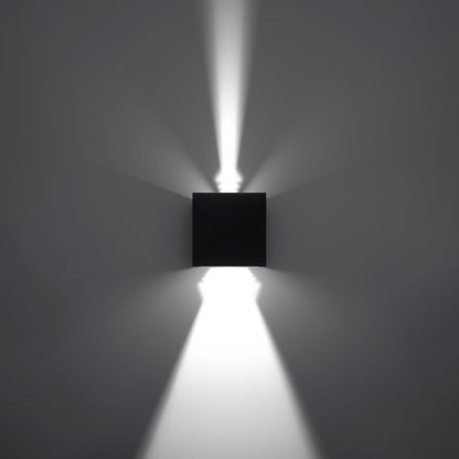 LUCA vierkante wandlamp zwart led ip54