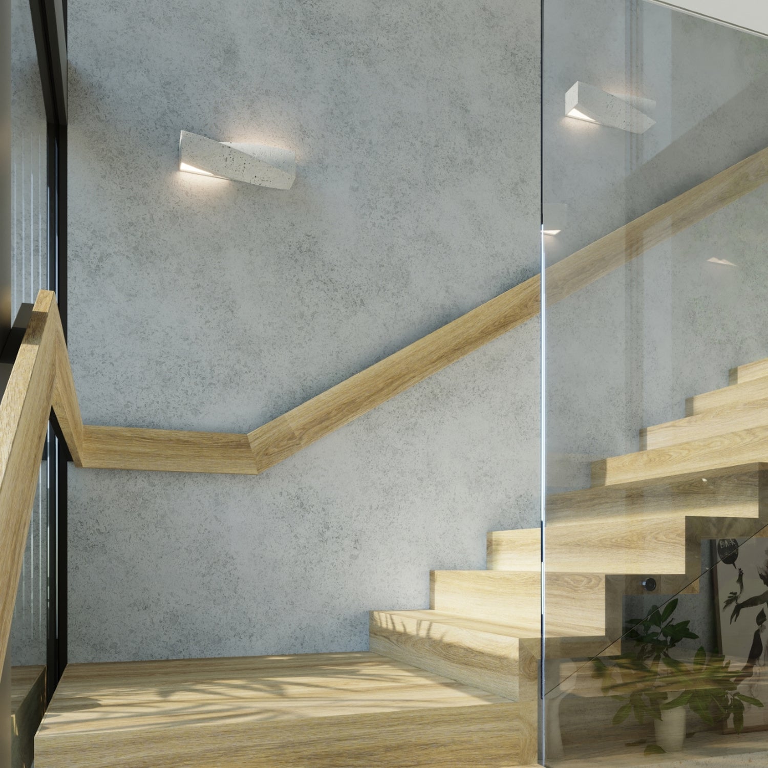 SIGMA wandlamp beton grijs