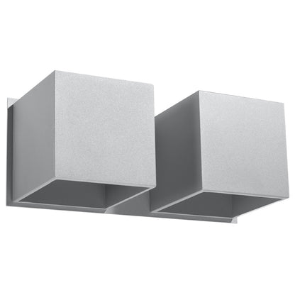 Wandlamp QUAD 2 grijs