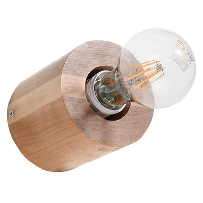 SALGADO cilindrische wandlamp naturel hout