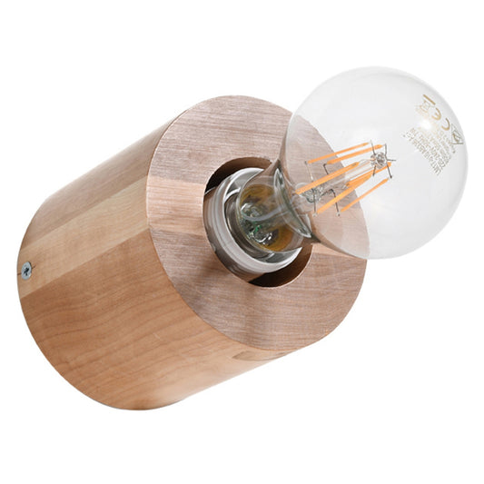 SALGADO cilindrische wandlamp naturel hout