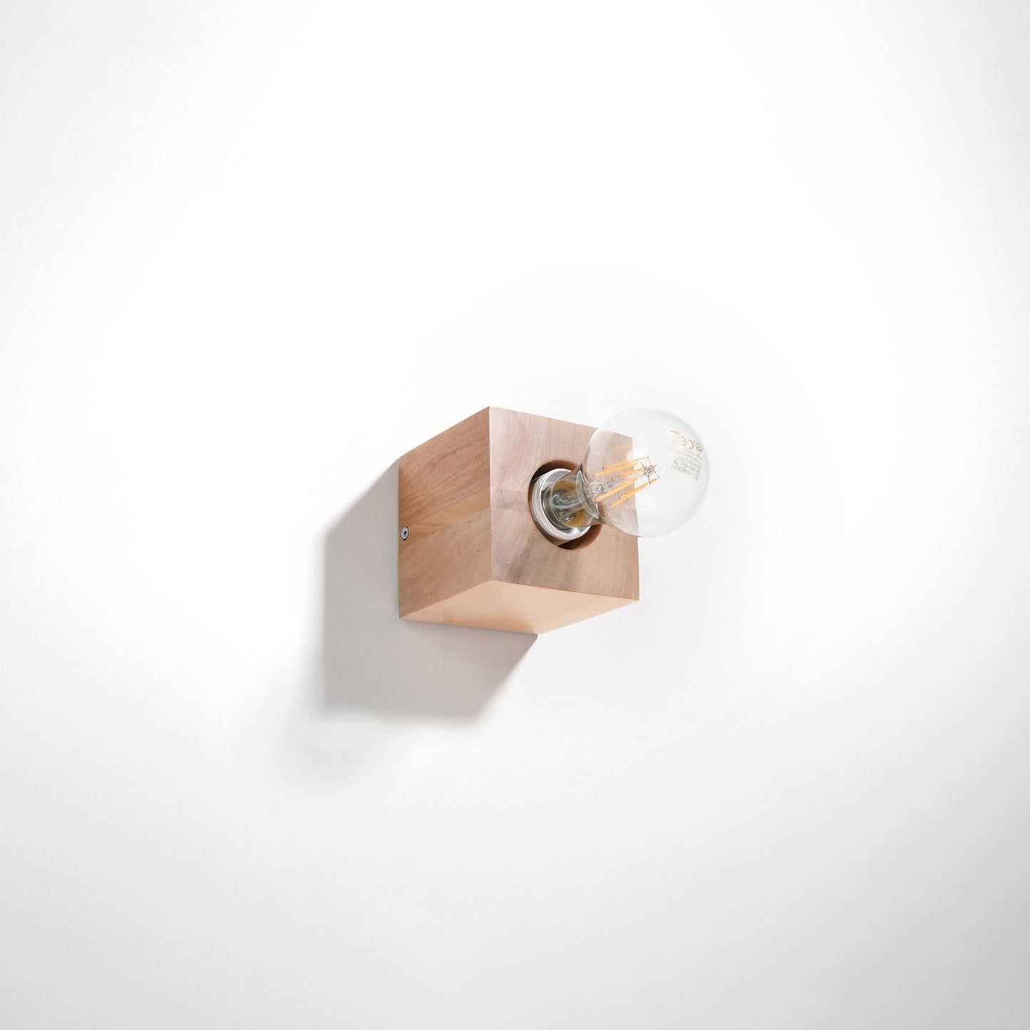ARIZ vierkante wandlamp naturel hout
