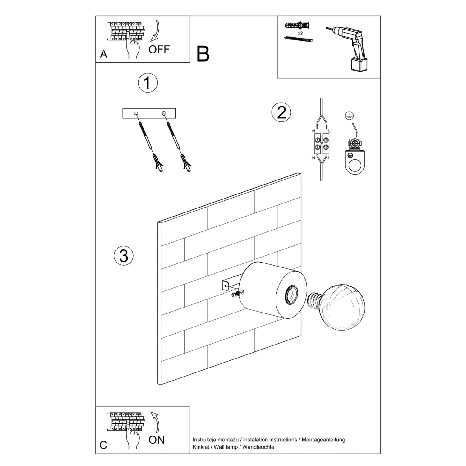 SALGADO cilindrische wandlamp beton