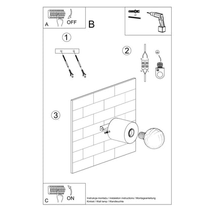 SALGADO cilindrische wandlamp beton