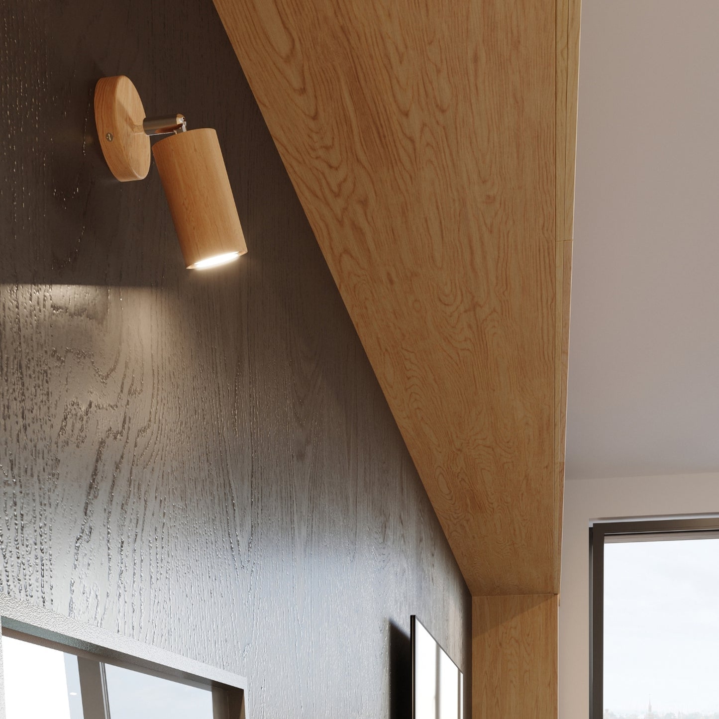 BERG houten wandlamp naturel hout