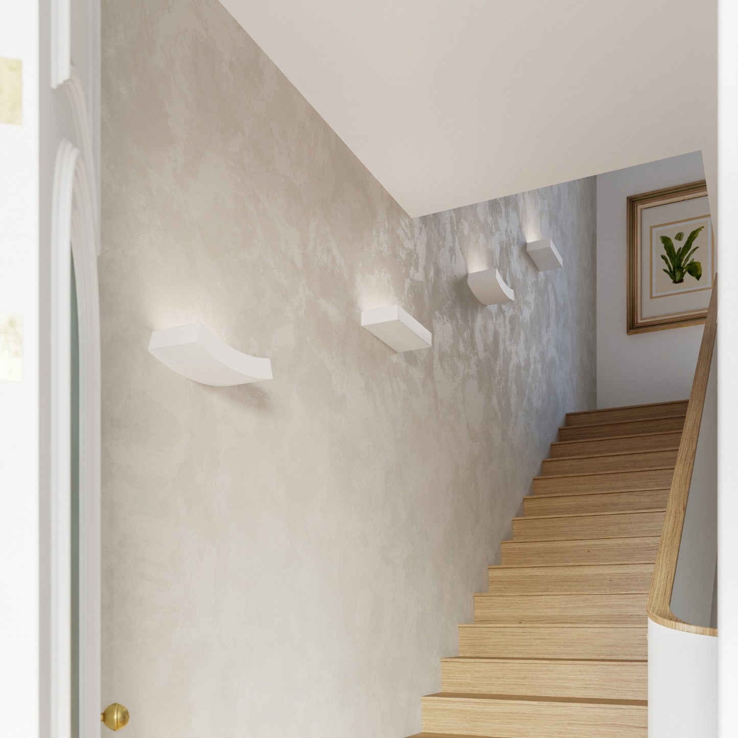 TAUGAN keramische wandlamp wit