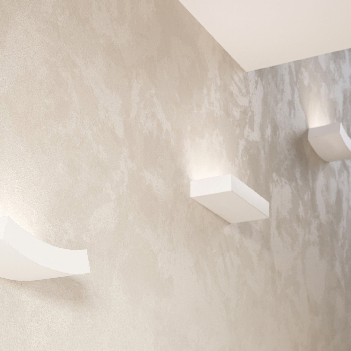 TAUGAN keramische wandlamp wit