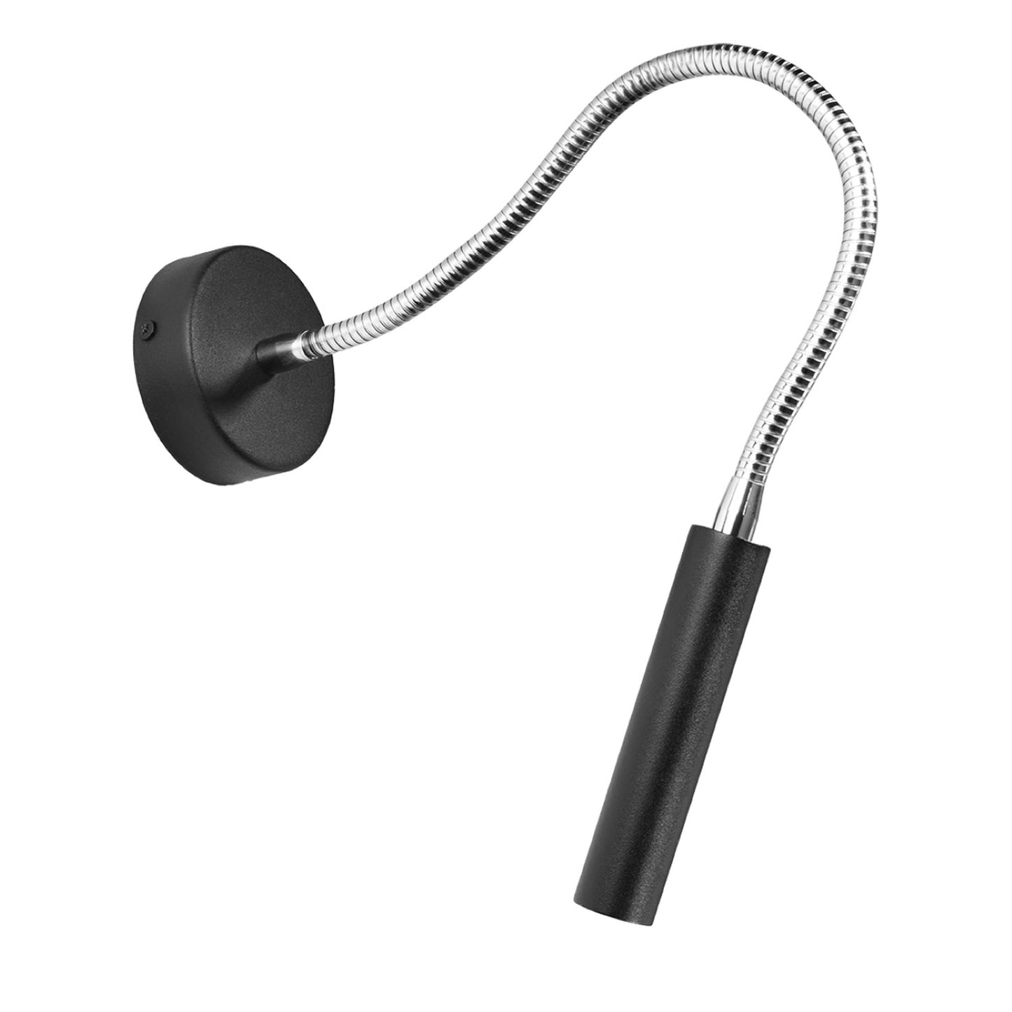 AXIL cilindrische wandlamp zwart