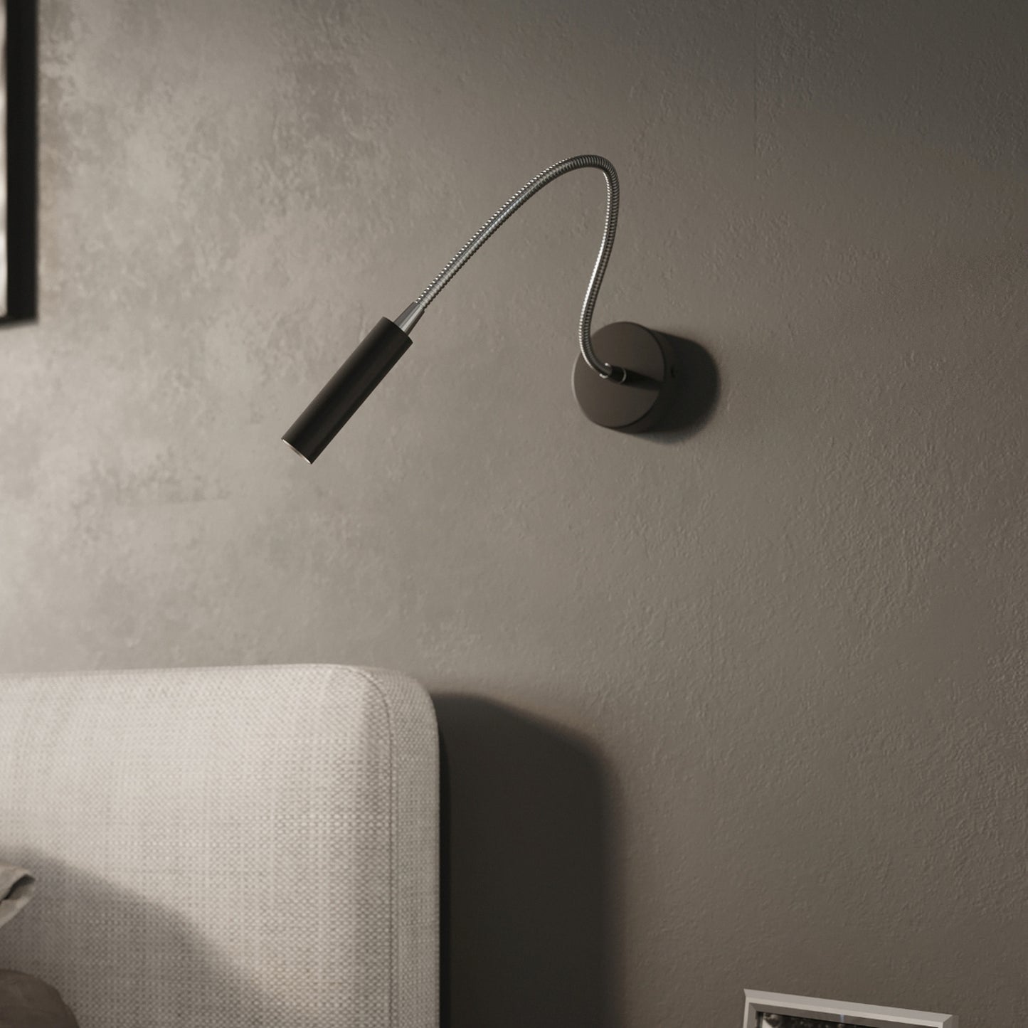 AXIL cilindrische wandlamp zwart