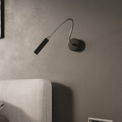 AXIL cilindrische wandlamp zwart