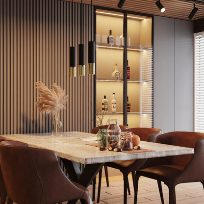 LOOPEZ wandlamp zwart-goud