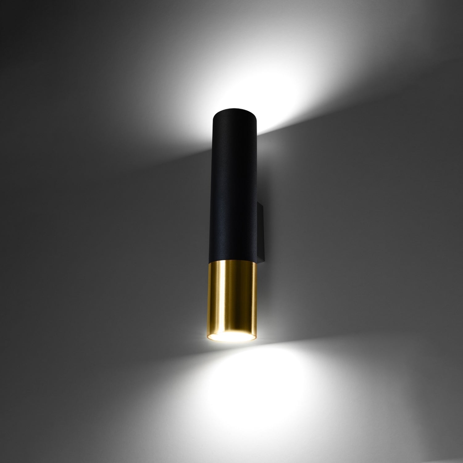 LOOPEZ wandlamp zwart-goud