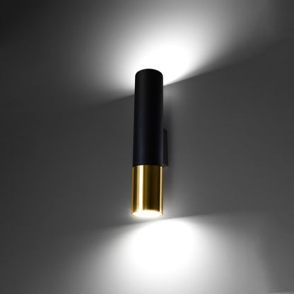 LOOPEZ wandlamp zwart-goud