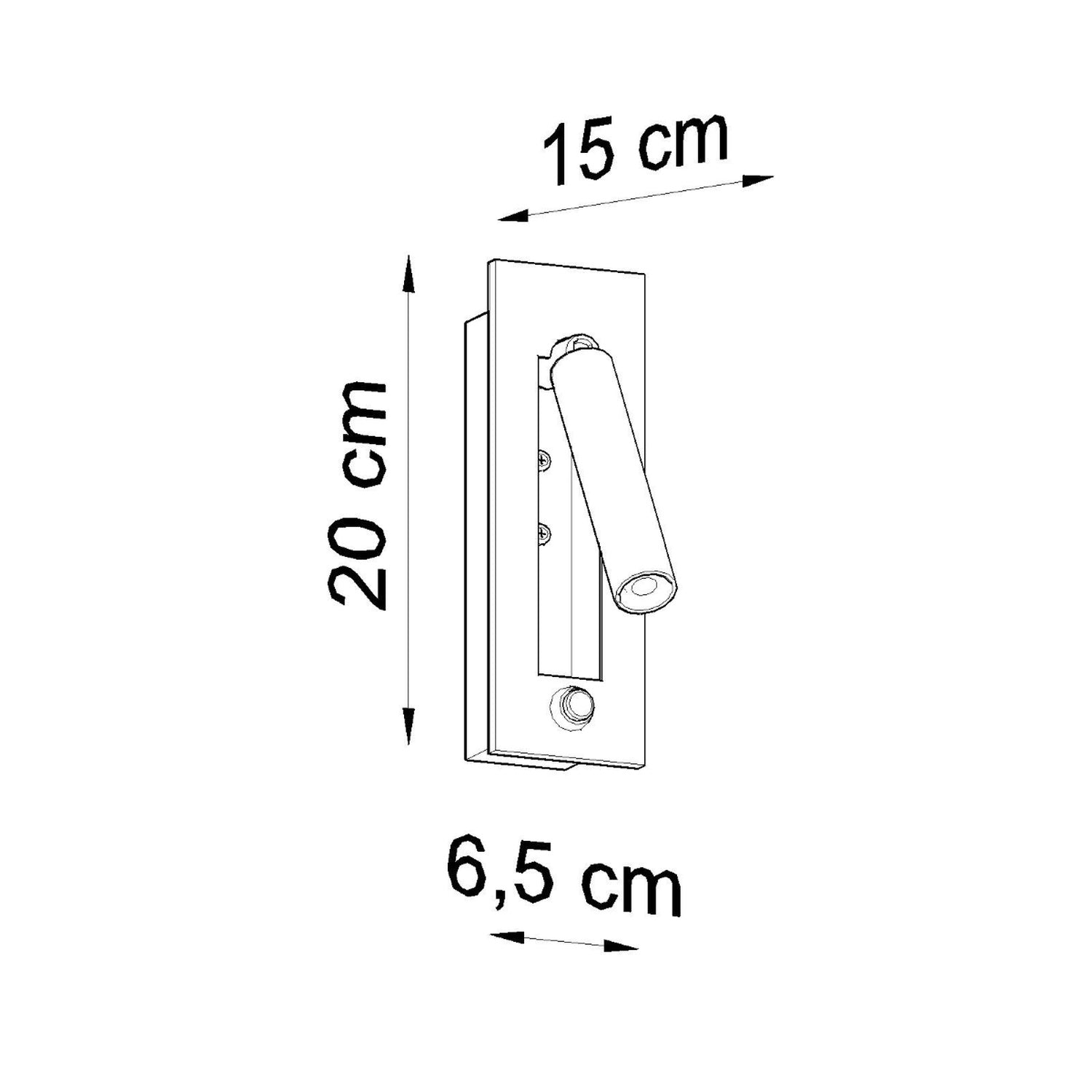 ENIF cilindrische wandlamp zwart
