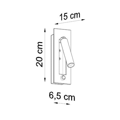 ENIF cilindrische wandlamp zwart