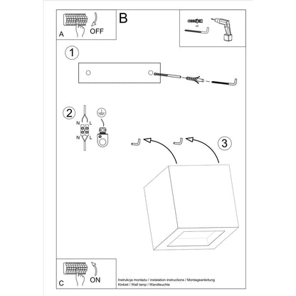 LEO wandlamp beton grijs