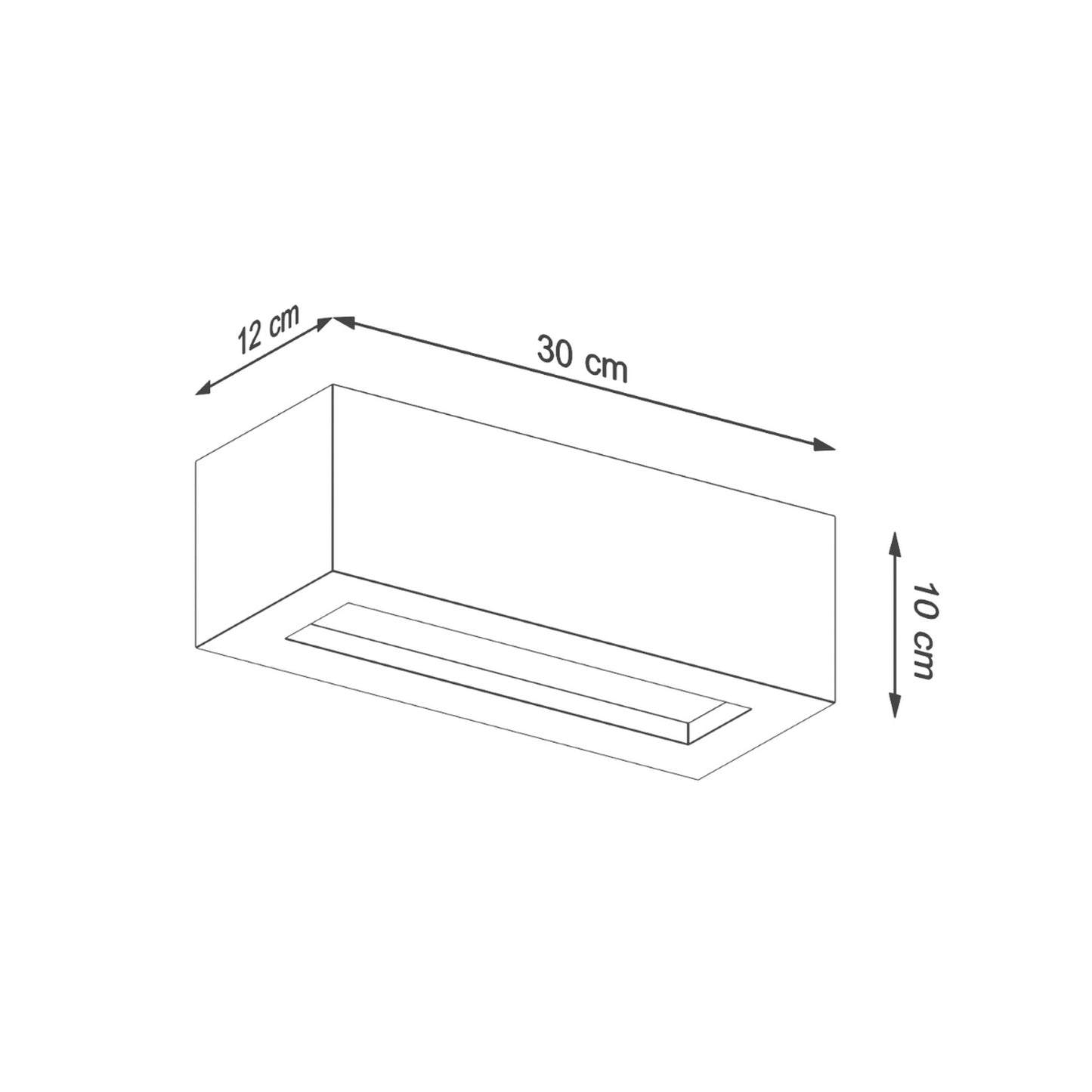 VEGA wandlamp beton 30 grijs