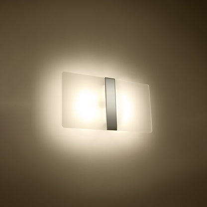 AZALIA langwerpige wandlamp wit/chroom