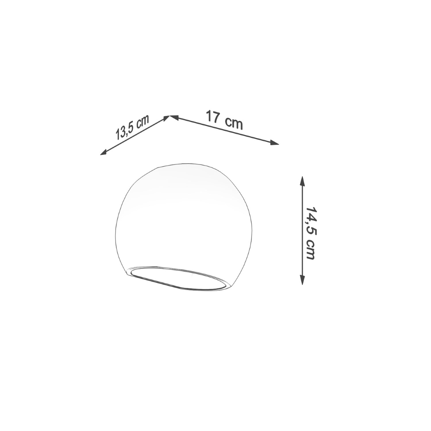 GLOBE wit glans keramische wandlamp wit glans