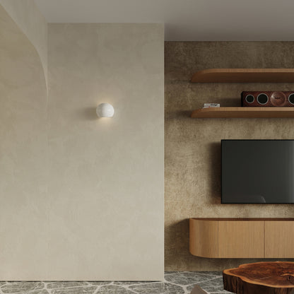 GLOBE wit glans keramische wandlamp wit glans